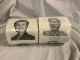 2 Rolls Hillary Clinton Toilet Paper, Novelty Political Gag Gift - $6.53