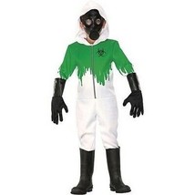 Boys Toxic Waste Costume Halloween Party Size S Small Mask Jumpsuit Glov... - £15.93 GBP