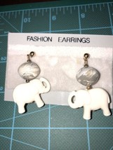 Really Cute Vintage Elephant Earrings New USA Made - £7.77 GBP