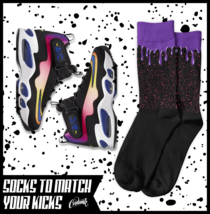 ELE Socks for Air Griffey Max 1 Los Purple Pink Blue Angeles Sunset 24 S... - £16.17 GBP