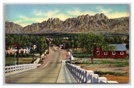 Organ Mountains and Viaduct Las Cruces New Mexico NM UNP Linen Postcard V13 - £2.29 GBP