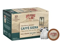 Java Beans and Joe Fairtrade Organic Caffe Sienna 12 ct  coffee pods. Lot of 3 - $79.17