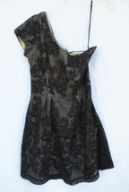 French Connection Leaf Applique Beaded One-Shoulder Formal Mini Dress Size 6 - $33.24