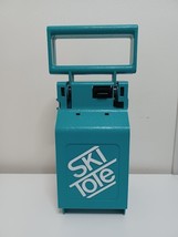 Vintage Ski Tote Locking Handle Ski Transport Carrier System Teal - Made... - $18.69