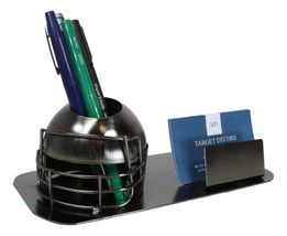 Gridiron Football Helmet Stationery Pen And Business Card Holder Metal F... - $534.68 MXN