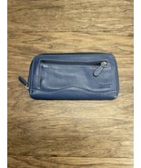 Vintage Tignanello Blue Leather Wallet Zip Around Organizer Credit Card KG - €8,58 EUR