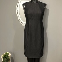 Calvin Klein Black Modern Essential Black Sleeveless Sheath Dress Womans... - £30.97 GBP