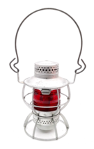 Dressel GM&amp;O RR Railroad Lantern W/ Red Glass Globe - £119.89 GBP