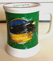 The Polar Express Train &quot;Believe&quot; Green 16 oz. Coffee Tea Hot Coco Cup Mug - £5.15 GBP