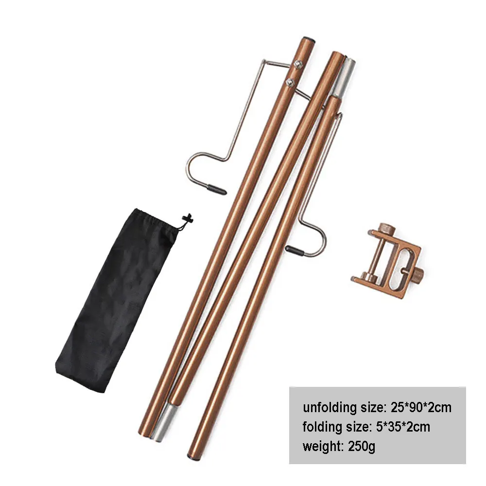 Outdoor Camping Hi Aluminum Alloy Foldable Lamp Post Pole Portable Fishing Hangi - £142.84 GBP