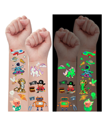 PARTYWIND Luminous Temporary Tattoos for Kids, Waterproof Fake Tattoos S... - £13.24 GBP