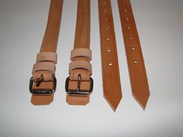 Early PORSCHE 911 912 Rear Seat Natural Leather Luggage Straps Belts Hand Made - £118.83 GBP