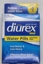 Diurex Max Water Pills Max Strength Caffeine Free Diuretic Relieve 24Ct BB:10.23 image 1