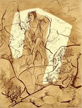 1943 LEON ZACK Lithograph "Hommage Portfolio No. 177" of 1000 - $87.30