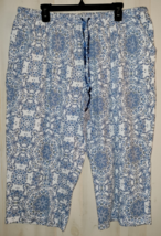 Excellent Womens Croft &amp; Barrow Knit Pajama Sleep Lounge Capri Size 2X - £18.64 GBP