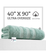 Extra Large Bath Towel - Oversized Ultra Bath Sheet - 100% Cotton - SPA GREEN - $39.99