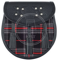 Scottish Real Leather Spirit of the highlander Semi Dress Sporran and Chain Belt - £27.98 GBP