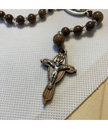 Handmade - Wood Bead, St. Joseph Rosary with Wood Beads - Free Shipping - €29,38 EUR