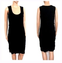 Calvin Klein Black Sheath Layered Stretchy Dress Size 8 - £21.26 GBP