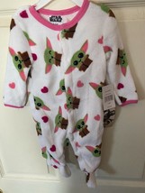 The Mandalorian Girl&#39;s The Child Snap Front Pajamas 3-6 Month *NEW* h1 - $12.99