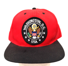 Washington DC USA Ball Cap Hat Snapback Baseball Red Black Eagle Emblem D.C. - £9.65 GBP