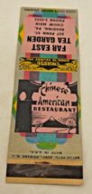 Matchbook Cover Far East Tea Garden Reading Pennsylvania PA Chinese food... - $4.86