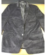 Men’s Calvin Klein Black Corduroy Sports Coat 46R Polyester Suit Jacket ... - $15.58