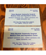 Vintage clinic psychiatric center Los Angeles business cards movie photo... - €17,07 EUR