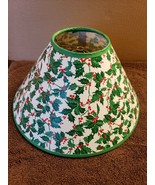 Christmas Paper Clip-On Full Size Lampshade Holly and Berries - £11.80 GBP