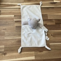 Carters Gray Bear Baby Lovey Security Blanket Rattle Cream Knotted Corners - $263.26 MXN
