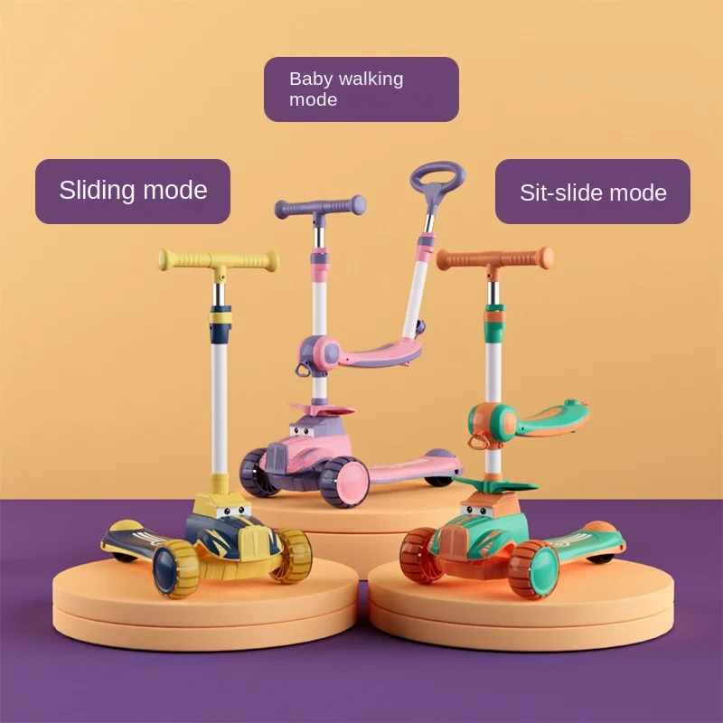 Game Fun Play Toys New Three-in-one Scooter Children&#39;s Models 1-3-6-8 Years Old  - £58.35 GBP