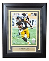 Hines Ward Firmado Enmarcado 8x10 Pittsburgh Steelers Foto JSA Holograma - £98.80 GBP