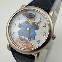 Vintage The Muffy Vanderbear Silver Moving Hat Leather Quartz Watch New ... - $18.99