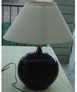 Great Ceramic Table Lamp - PRETTY DARK MAROON COLOR - VG CONDITION - GRE... - £43.46 GBP