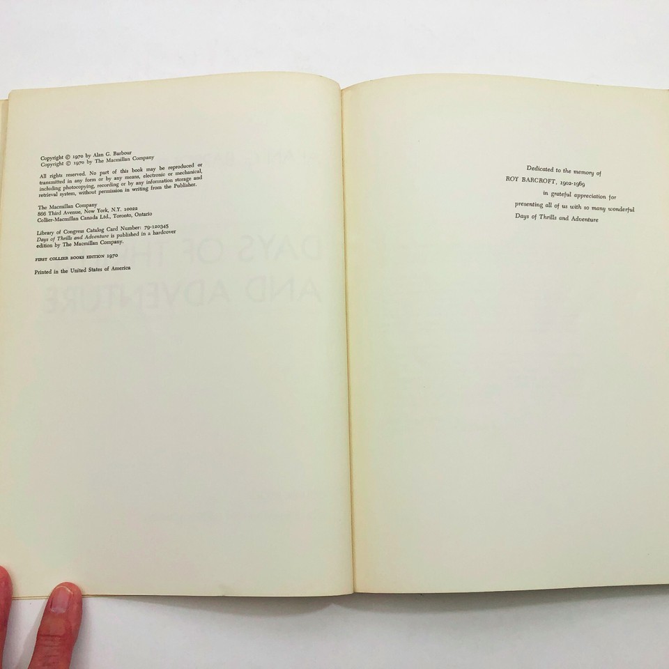 Days of Thrills and Adventure Alan G. Barbour 1970 First Edition PB 168 pages Item image 7