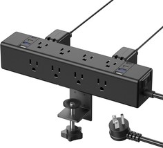 Desk Outlet Station USB C Port. 12 Outlet Desktop Clamp Power Strip Surg... - £89.60 GBP