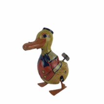 Vintage 1930s J. Chein Key Wind Duck Tin Lithographed Easter Walking Toy 3-1/2&quot; - £55.09 GBP
