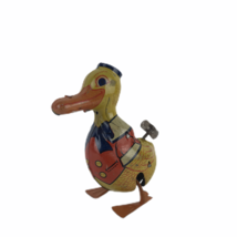 Vintage 1930s J. Chein Key Wind Duck Tin Lithographed Easter Walking Toy 3-1/2&quot; - £55.25 GBP