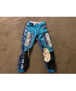 Vintage 90&#39;s Answer Sport da Corsa Motocross Pantaloni Blu Misura 34 - £105.21 GBP