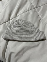 Nordstrom Baby Beanie Cap Hat Gray And White Stripes One Size - $46.57 MXN