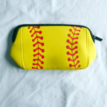 NEW Yellow Baseball Makeup Bag Portable Toiletry Bag Makeup Storage - $5.83