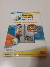 3M Post - It Inkjet Digital Sticky Picture Paper Qty 25 Size 4x6in. Brand New - $3.95