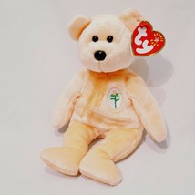 Dearest Teddy Bear 2000 Ty Beanie Baby Plush Stuffed Animal 9&quot; Peach  - £11.98 GBP