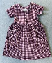 Vintage Amy Too Dress Gingham Red White With Pockets Girls Size 8 - $18.00
