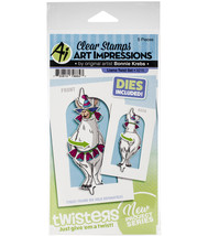 Llama Twister Stamp &amp; Die Set. Art Impressions. Card Making. CLEARANCE - £3.99 GBP