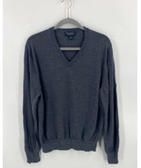 Brooks Brothers Saxxon Wool Mens Sweater Size XL Gray V Neck Solid Pullover - €38,83 EUR