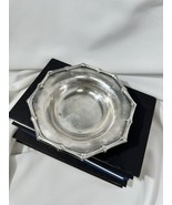 Vintage MCM Silver By Boardman Bamboo Edge Candy Tray Bowl Chinoiserie P... - £17.60 GBP