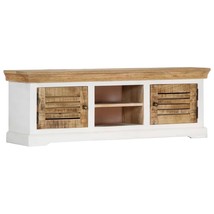 vidaXL TV Stand Brown and white Solid mango wood 46.5x11.8x15.7 in - €212,55 EUR