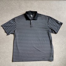 Nike Golf Dri Fit Polo Shirt Mens Size XXL Black White Stripes Short Sleeve - £18.77 GBP