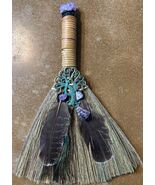 Tree of Life Altar Broom with Amethyst Stones and Feathers! - $364.33 MXN